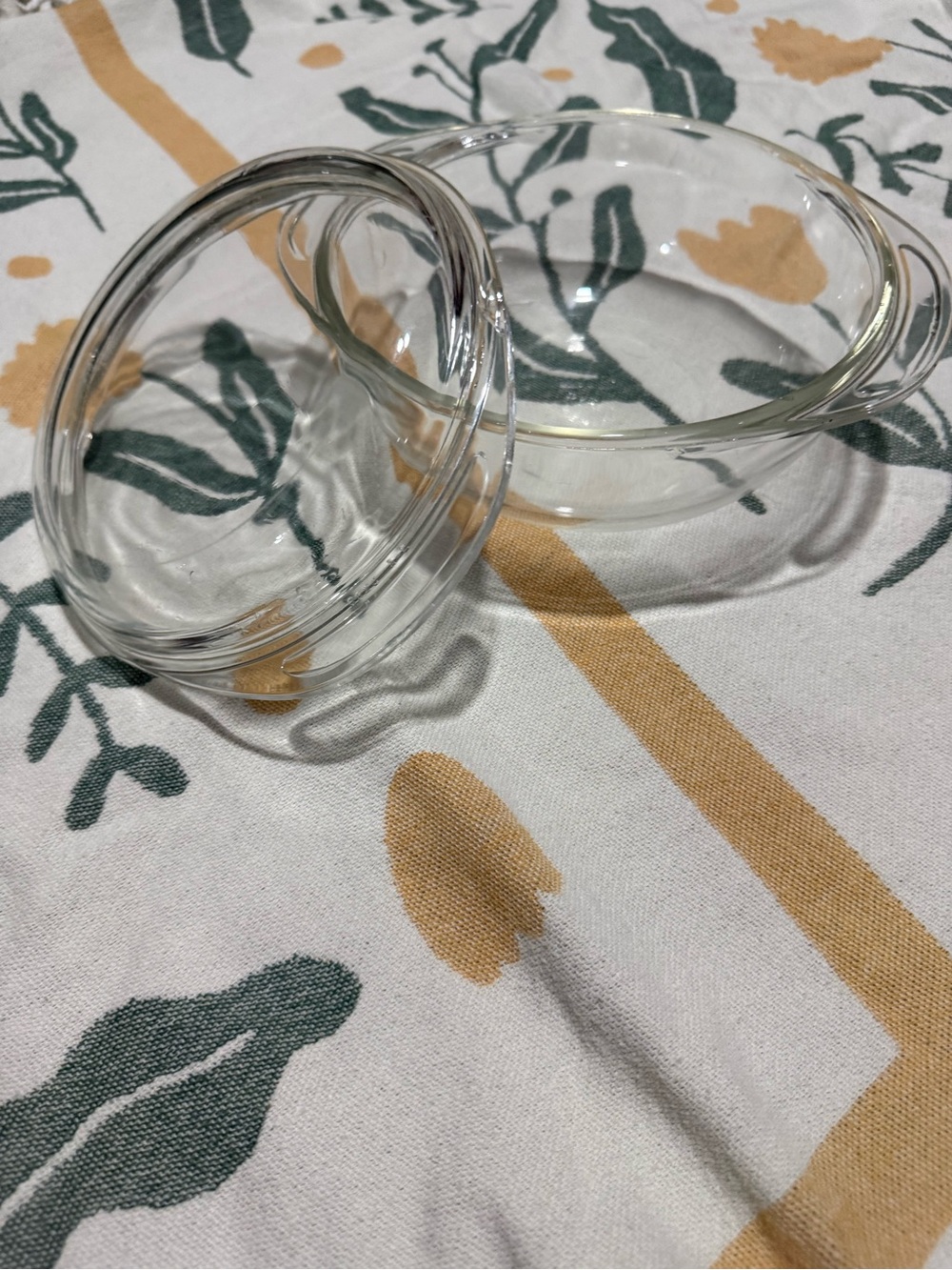 PYREX Clear Glass  Round Covered Casserole Dish #022 1QT
